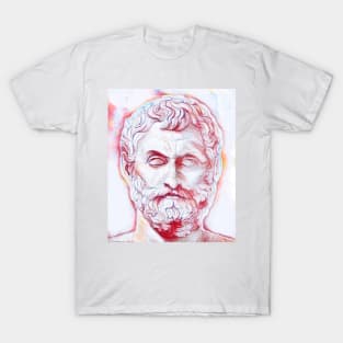 Thales of Miletus Portrait | Thales of Miletus Artwork | Line art T-Shirt